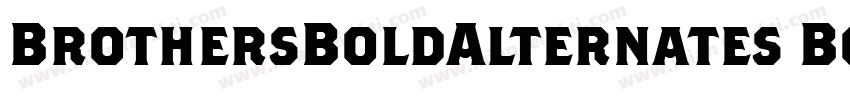 BrothersBoldAlternates Bold字体转换